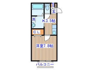 パセオ米ヶ袋の物件間取画像